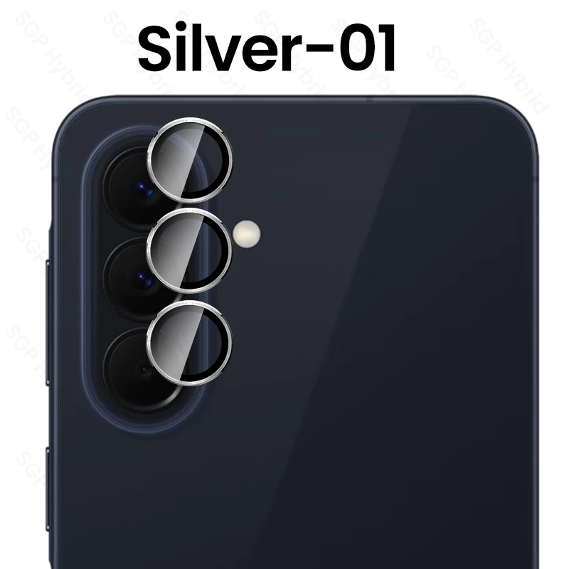 Alloy Aluminum Ring Phone Case with Tempered Glass Camera Protectors