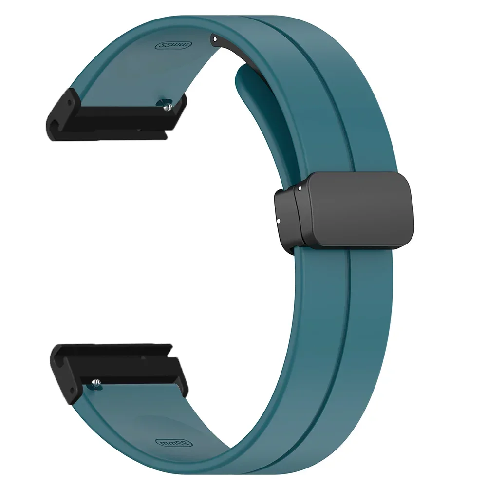 Magnetic Quick Release Silicone Bracelet with Folding Buckle