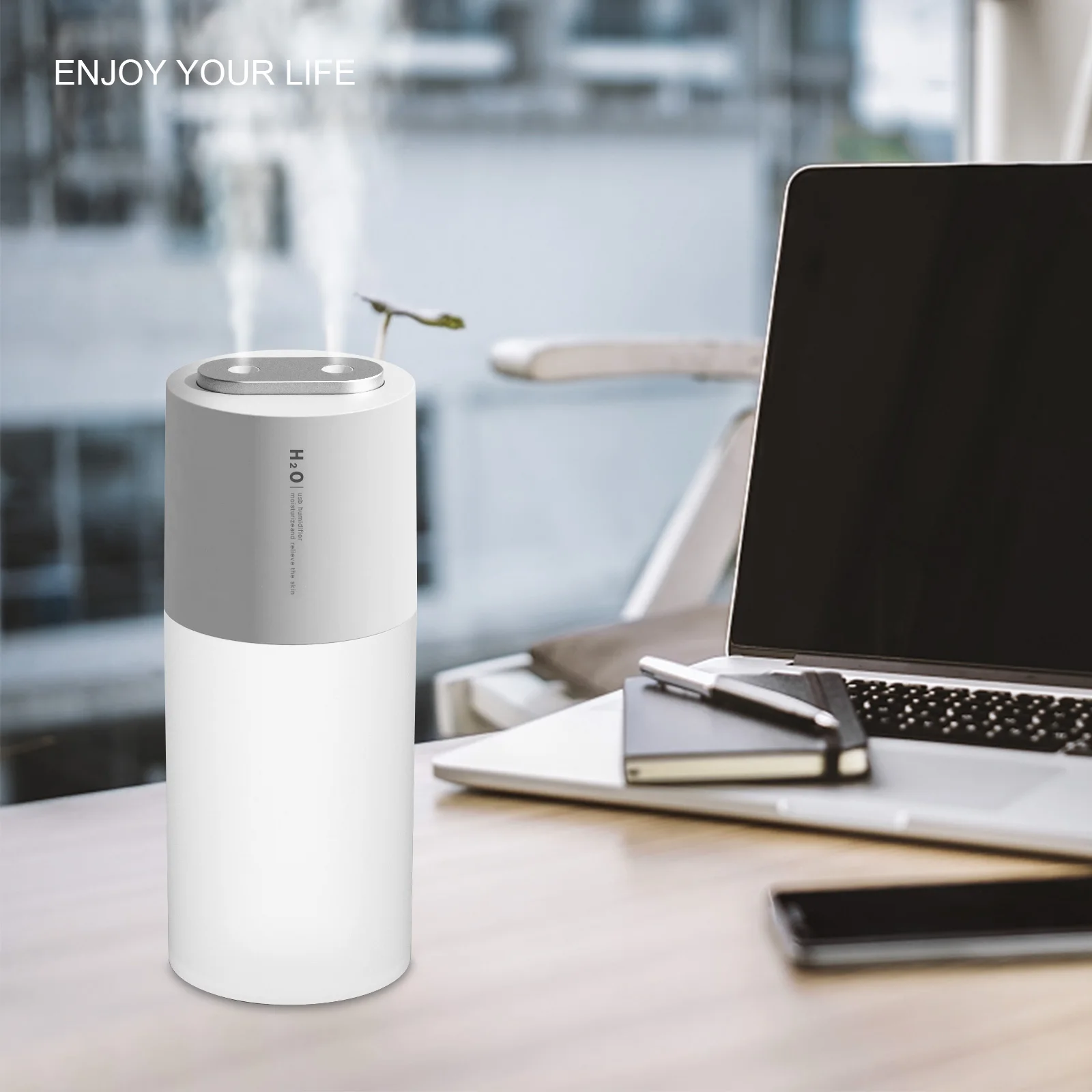 Car Air Humidifier Double Spray Port Big Mist Air Diffuser LED Light for Auto Armo Home Office Accessories Cool Mist Maker
