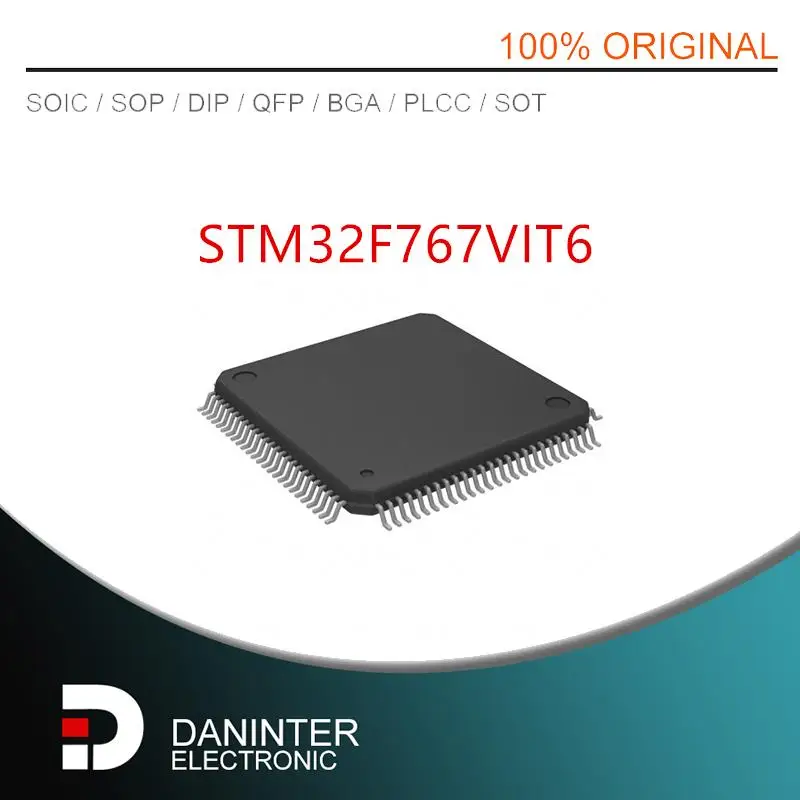 

1 шт./партия, новинка STM32F767VIT6 STM32F767V1T6 STM32F767 VIT6 32F767VIT6 QFP100