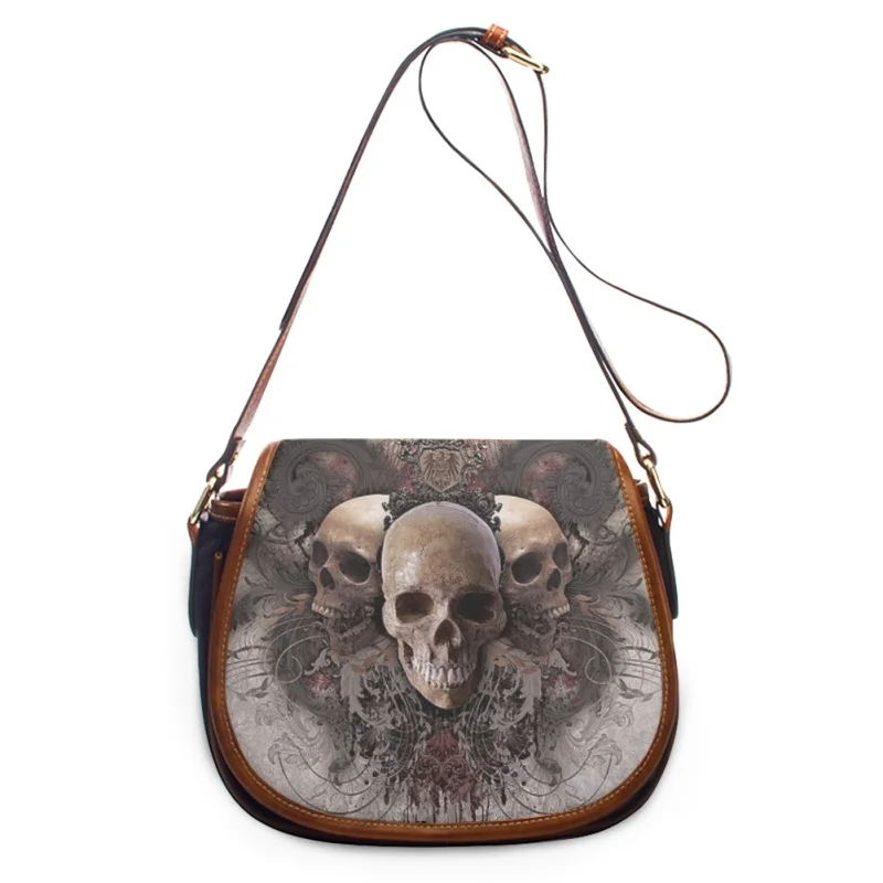 

2023 Hot Fashion Sugar Skull Print Fashion Crossbody Luxury Handbags Women Bags Zipper Inclined Shoulder Bag Bolsa De Hombro