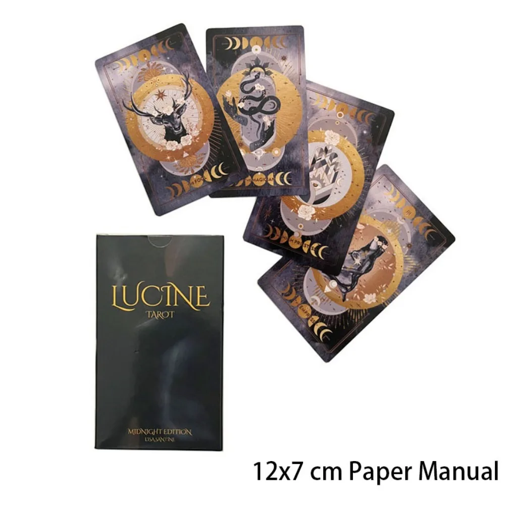 

12*7cm Lucine Tarot MIDNIGHT Edition 78-cards Deck Fortune Telling