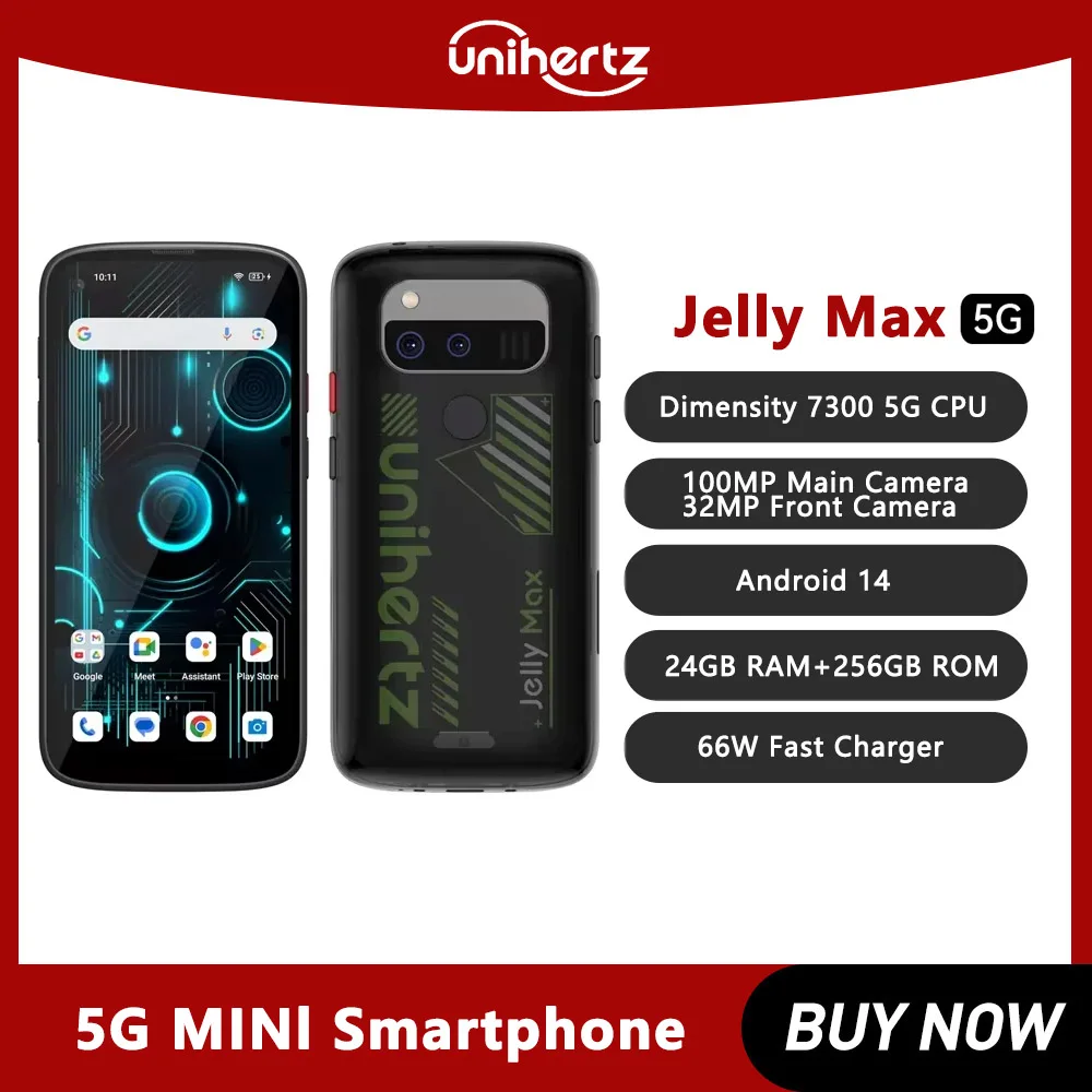 Uniherz JellyMax 5G スマートフォン本体 Unihertz Jelly Max - 最小の 5G スマートフォン