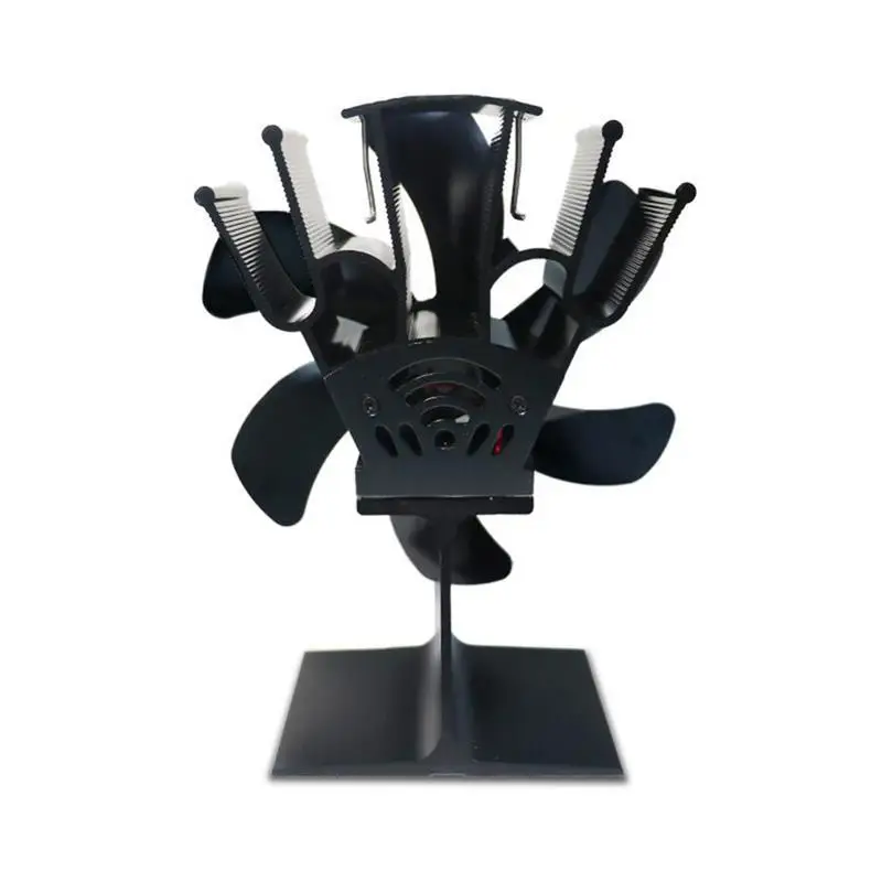 Eco Fan For Pellet Stove 5 Blade Pellet Stove Fan Heat Powered Heat Fan  With Stove Top Thermal Fan Thermometer For Wood Stove - AliExpress