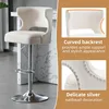 Bar Stools, Velvet Counter Height Adjustable Barstools, Swivel Bar Chairs for Kitchen Island, Cafe, Bar 6
