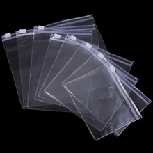 10pcs PVC 투명 지퍼 가방 플라스틱 보석 보관 주머니 홈 쥬얼리 귀걸이 팔찌 목걸이 선물 포장 가방