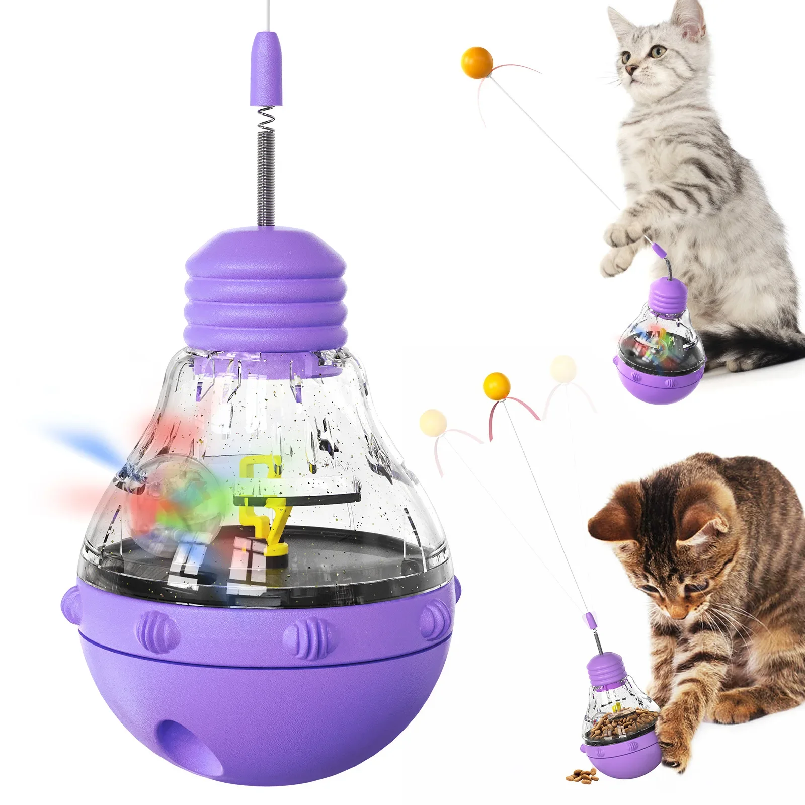 Cat Treat Puzzle, Cat Treat Dispenser Toy Cat Treat Toy, Tumbler  Interactive Ball Cat Puzzle Feeder, Cat Food Puzzle Cat Food Ball Cat  Snacks