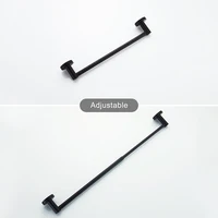 ราวแขวนผ้าแบบเดี่ยวสีดำสำหรับห้องน้ำราวแขวนผ้าแบบเดี่ยวผ้าโครเมียมชั้นวางผ้าขนหนูเดี่ยวแบบยืดหดได้ 3