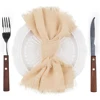 50pcs 32x32cm Terracotta Gauze Cotton NapkinReusable Tea Towel Wedding Party Christmas Table Decor Retro Burrs napkin Wholesale 4