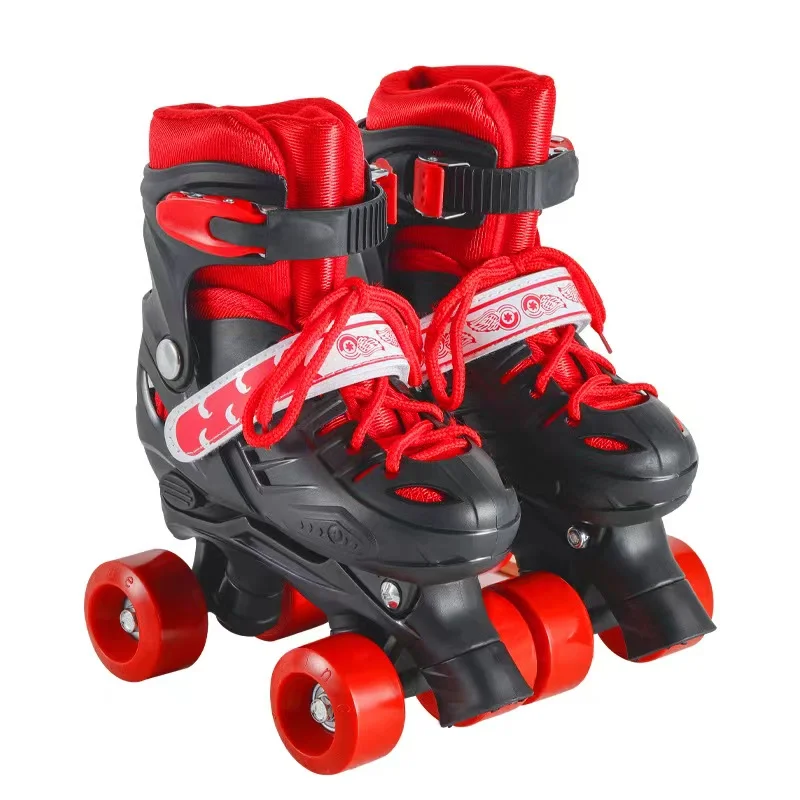 boys-girls-kids-children-roller-skates-shoes-patines-with-4-wheels-2-row-line-sliding-adjustable-quad-skating-sneakers