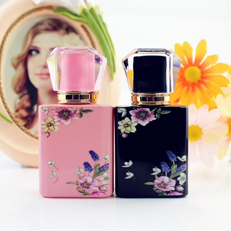 5/10PCS 50ML Square Glass Perfume Bottles, Refillable Empty Spray Containers in Black, ... - SKU PBGS1549 - UGI Packaging