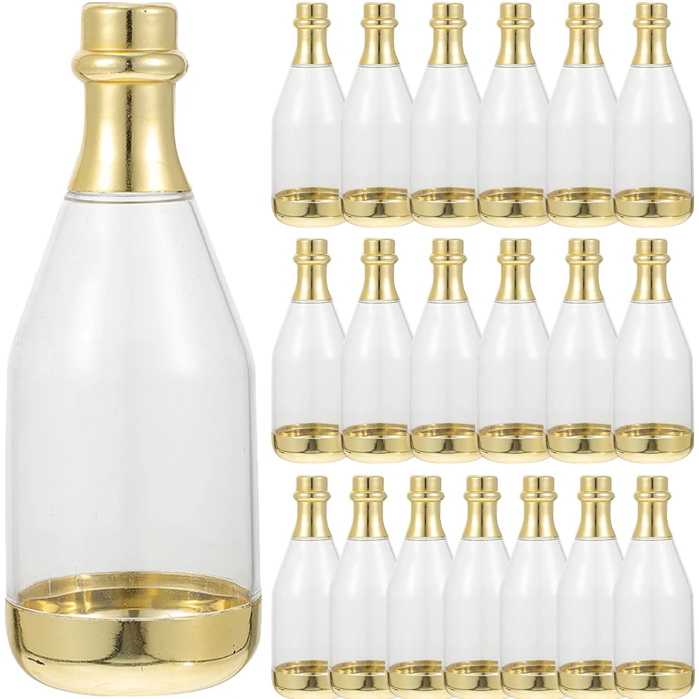

20pcs Wedding Candy Box Bottle Candy Favor Box plastic Clear gift Container multifunction Wedding Christmas Party present Bottle