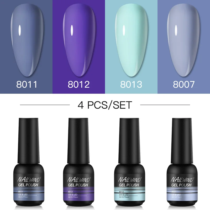 Nailwind Nail Gel Polish Set 8Ml Vernis Semipermanente Vernice Uv Lotto Led Esmaltes Base Top Coat Glitter Normale Smalto Per Unghie