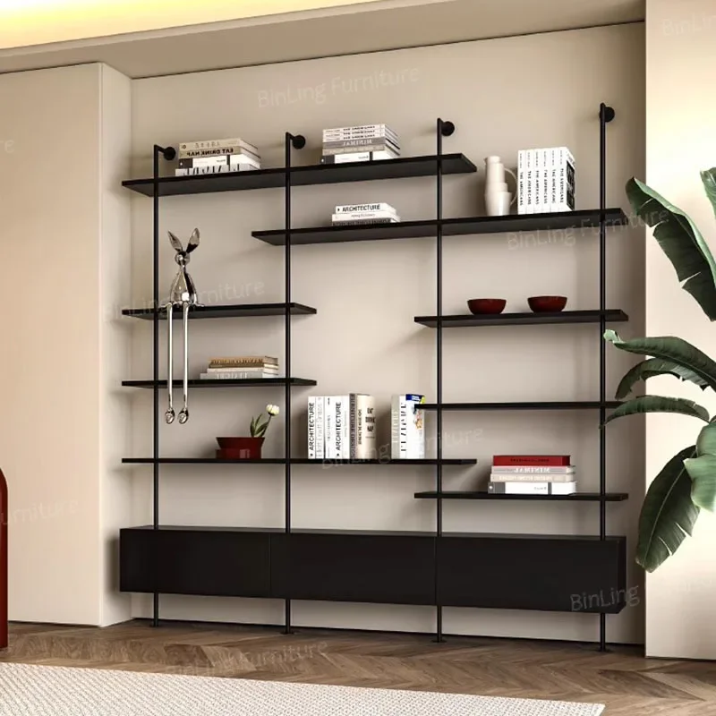 Simplicity Design Bookrack Metal Multilayer Reading Corner Plant Shelves Bookshelf Home Estante Para Libros Home Furniture LVBK