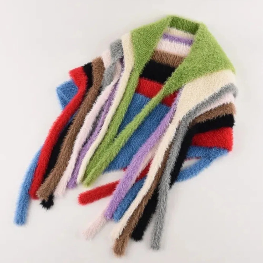 Fashion French Style Tie Headband Hat Knitted Yarn Women Headscarf Keep Warm Lace-up Cover Headband Autumn