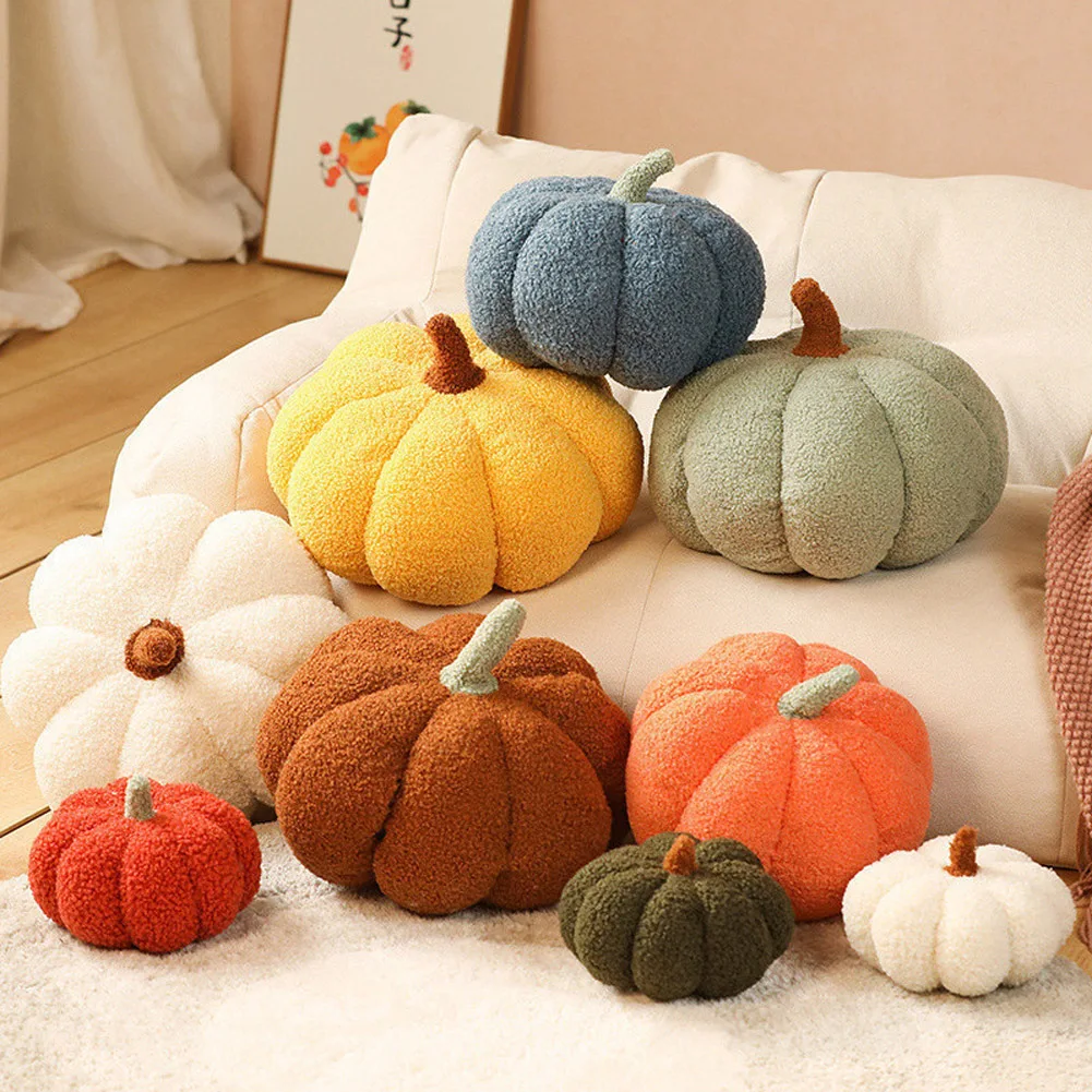 

Promotion Ins Hot Sale Funny Pumpkin Pillow Creative Special-shaped Sofa Cushion Halloween Decoration Cute Children Plush Toys