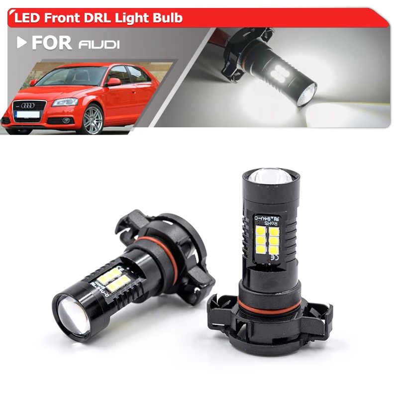 Для Audi A3 8P 2008 2009 2010 2011 2012 PS19W PS24W H16 фотолампы для дневных ходовых огней Canbus DRLs Автомобильные фары Дневные ходовые огни