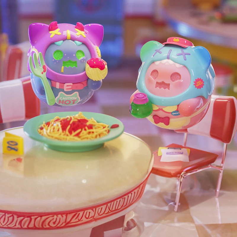 Shinwoo Ghost Diner Series Blind Box Toys Action Anime Figure Designer Doll Kawaii Mystery Box Model Kids Gift