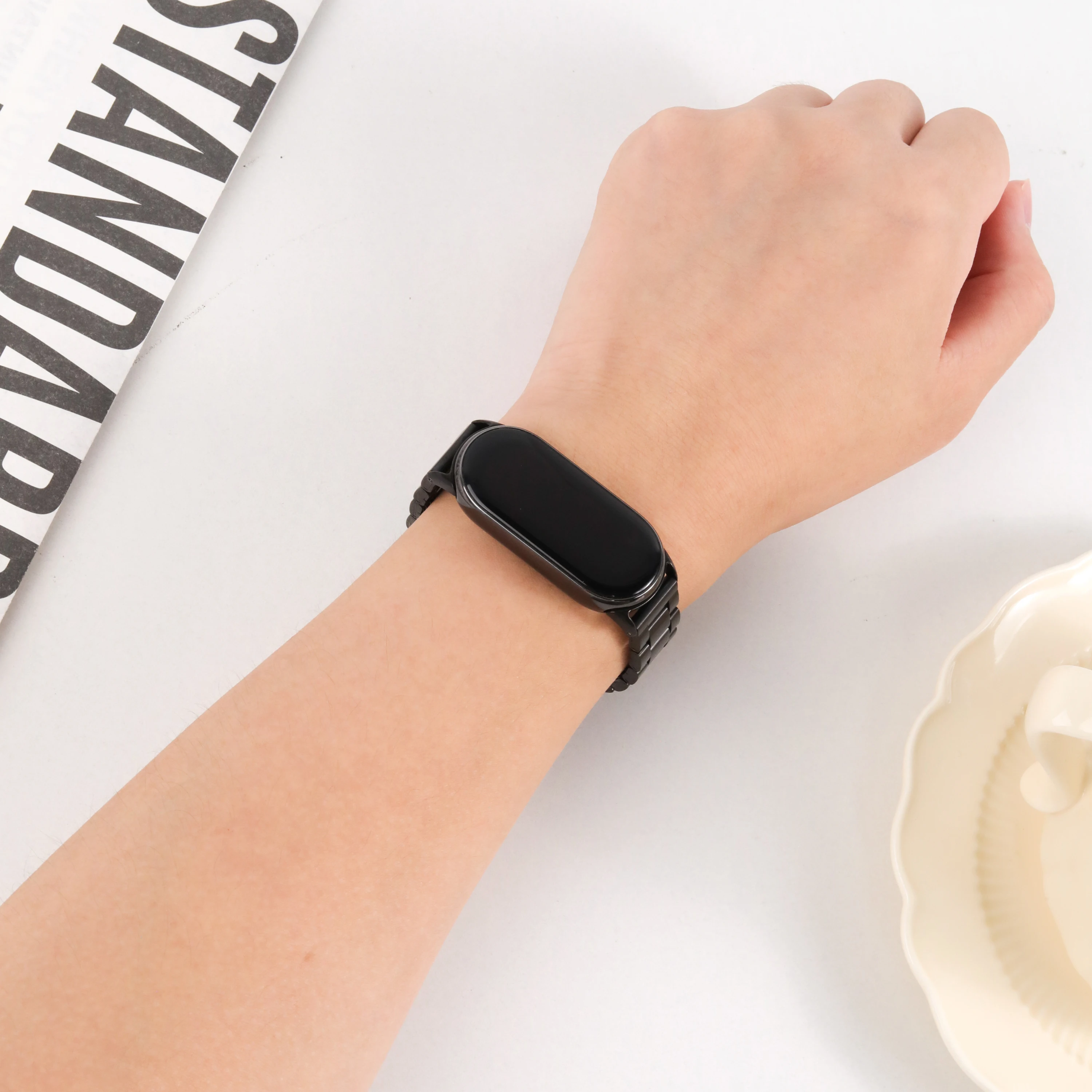 Metallarmband für Xiaomi Band Mi Band 10 9 8 NFC Miband Handgelenk Ersatzgürtel Edelstahl Pulseira Correa Armband Mi Band 10 – Detail 14