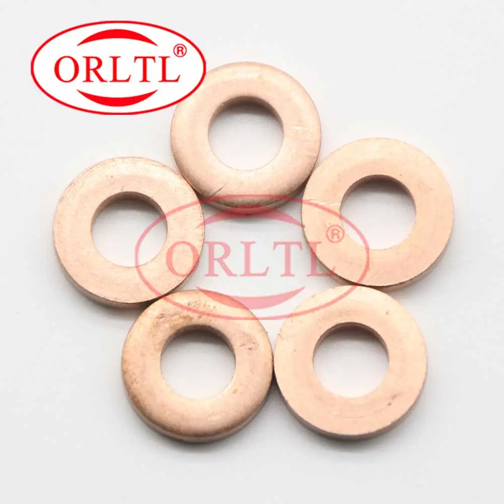 Injector Washer Shims 4PCS 9001-850C 7.1*15*3 3mm Copper Rings Gasket 9001 850C 9001850C Thickness For Delphi Bosch F00VC17506 injector washer shims