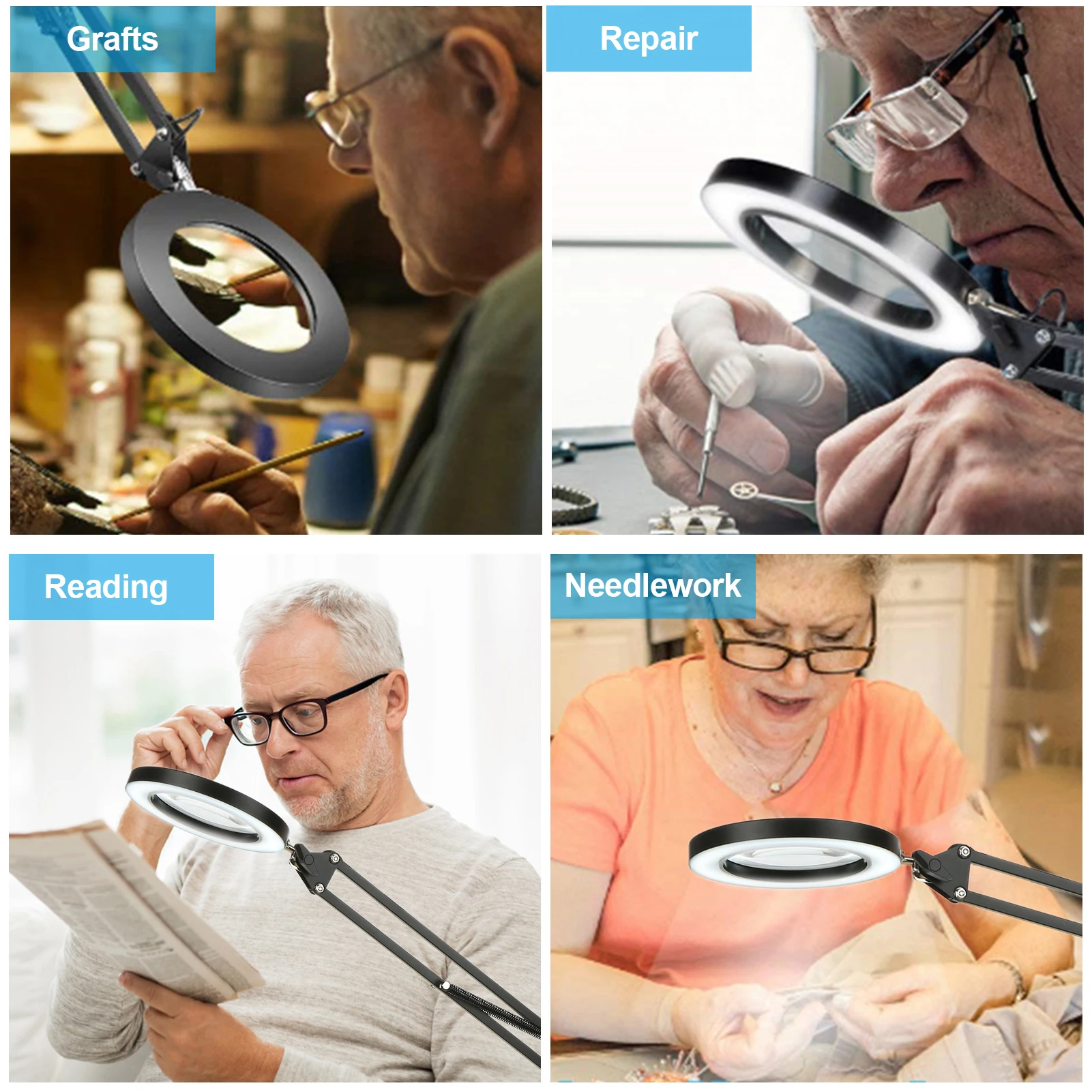 10X Magnifying Glass with Light, Lighted Magnifying Glass