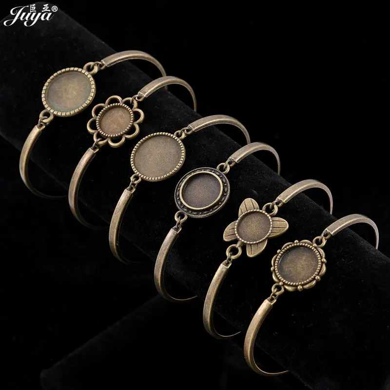 4pcs/lot Cabochon Bracelet Base Bangle Setting Blank Tray For Jewelry  Making Findings DIY Women Bracelets Supplies Accessories - AliExpress