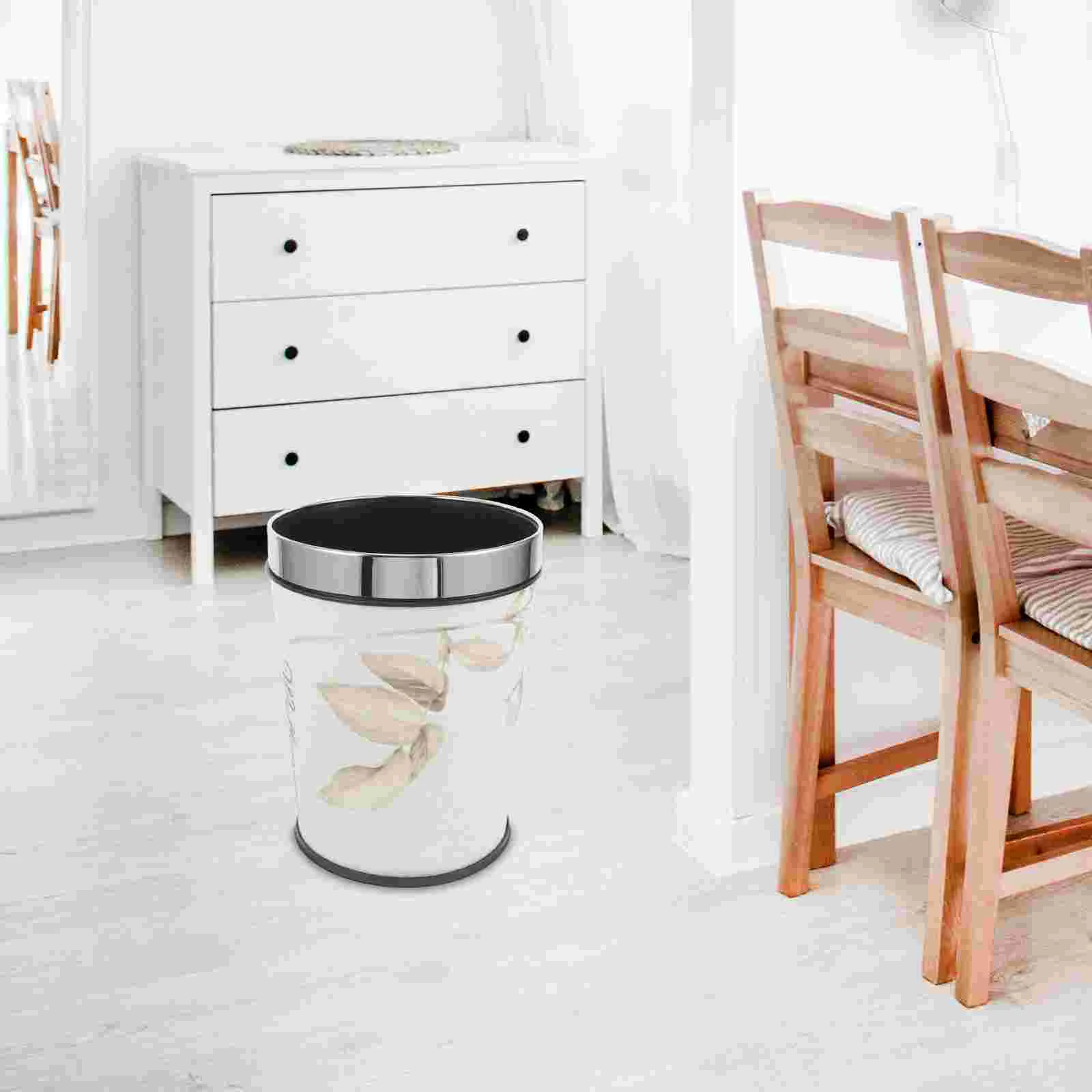 

Trash Can Rectangular Waste Bucket Bins Office Rubbish Home Garbage Desk Living Room Kitchen