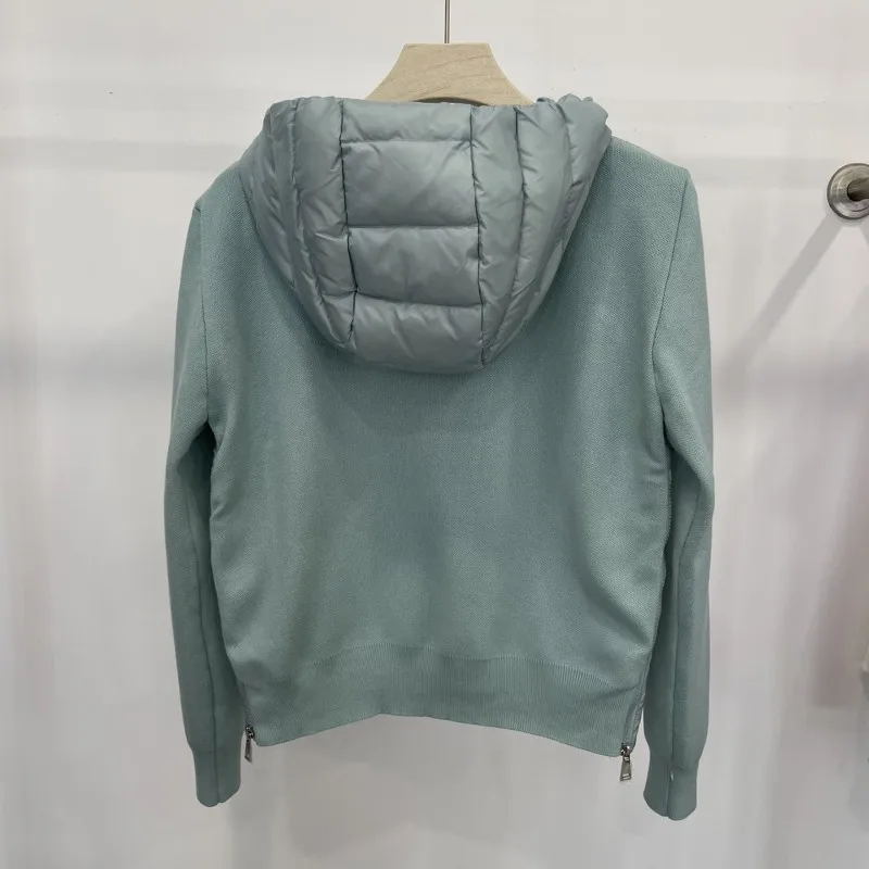 Women's Clothing Hooded knitted patchwork down jacket Winter New  NO.18