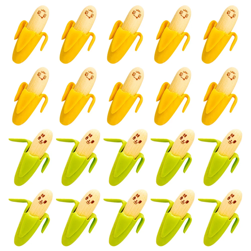 

40pcs Kids Cartoon Erasers Lovely Banana Designed Erasers Students Accessories