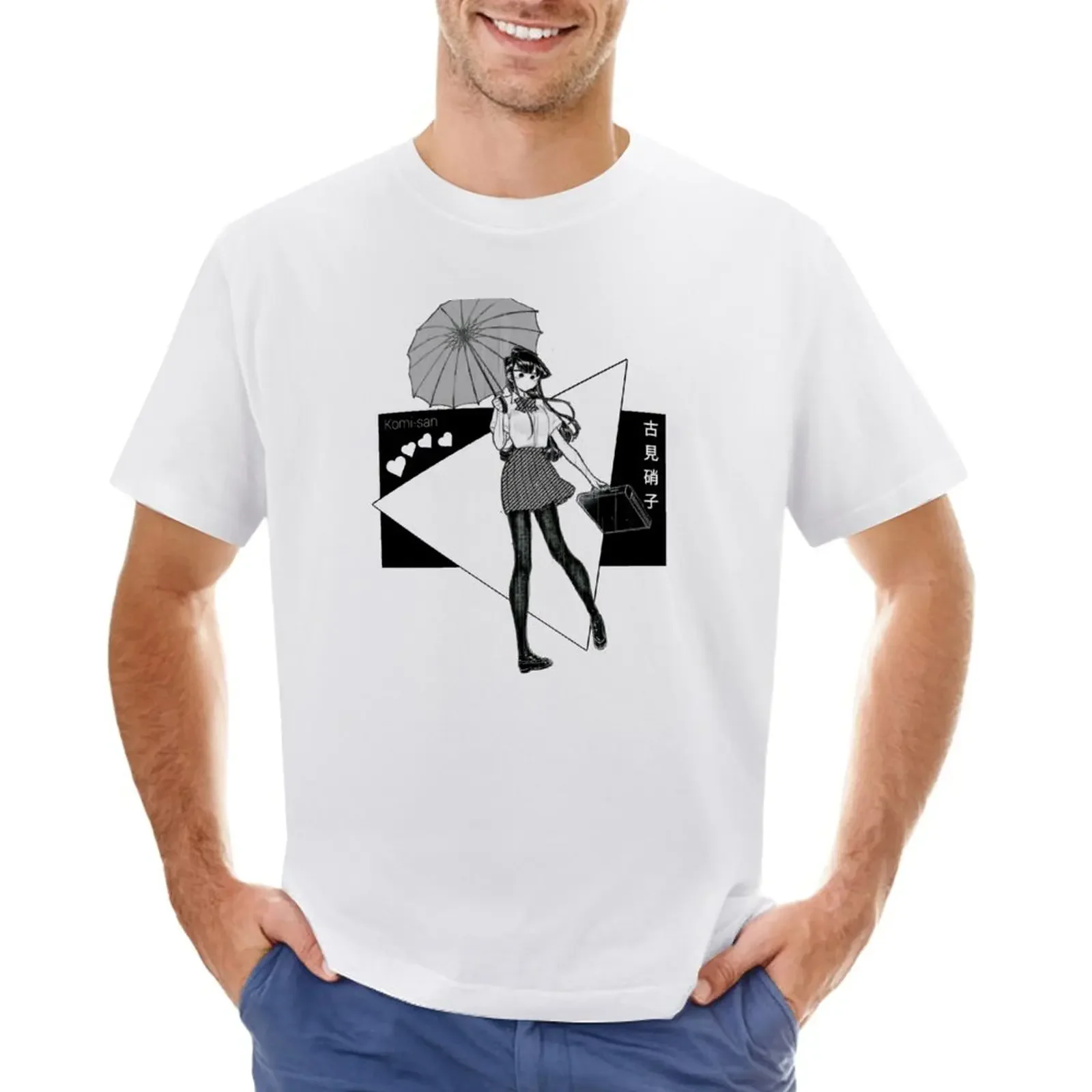 

Komi-san too Kawaii T-Shirt tees blacks anime men graphic t shirts