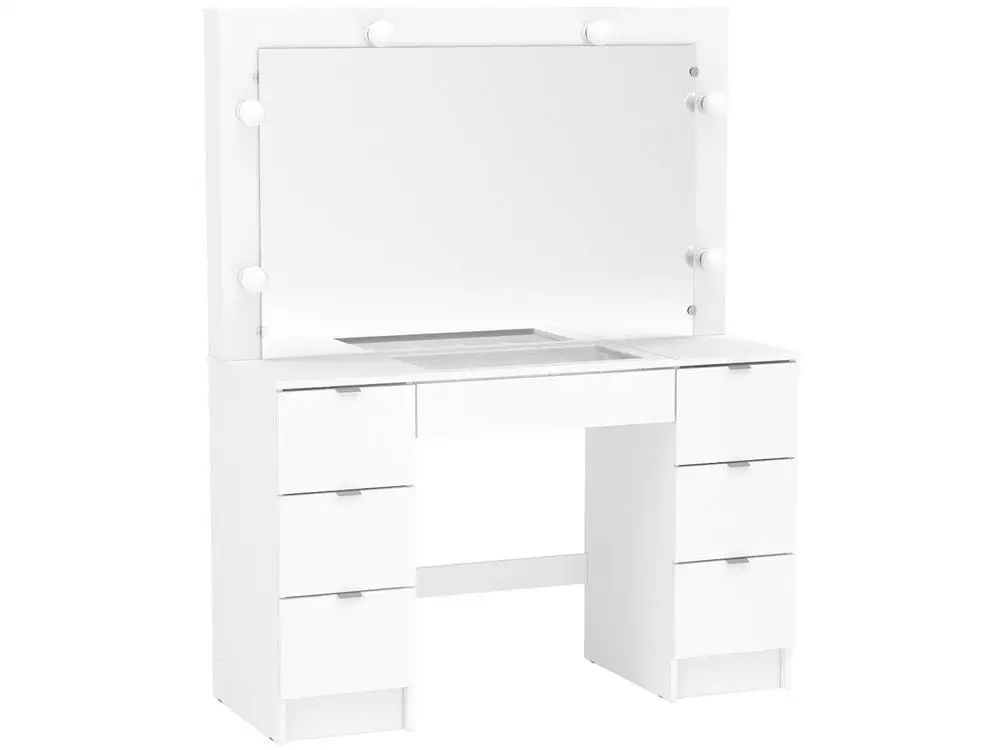 Penteadeira de Torre com Espelho 7 Gavetas