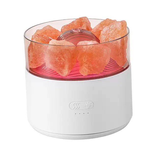 충전식 에센셜 오일 디퓨저와 소금 램프 결합한 다기능 가습기