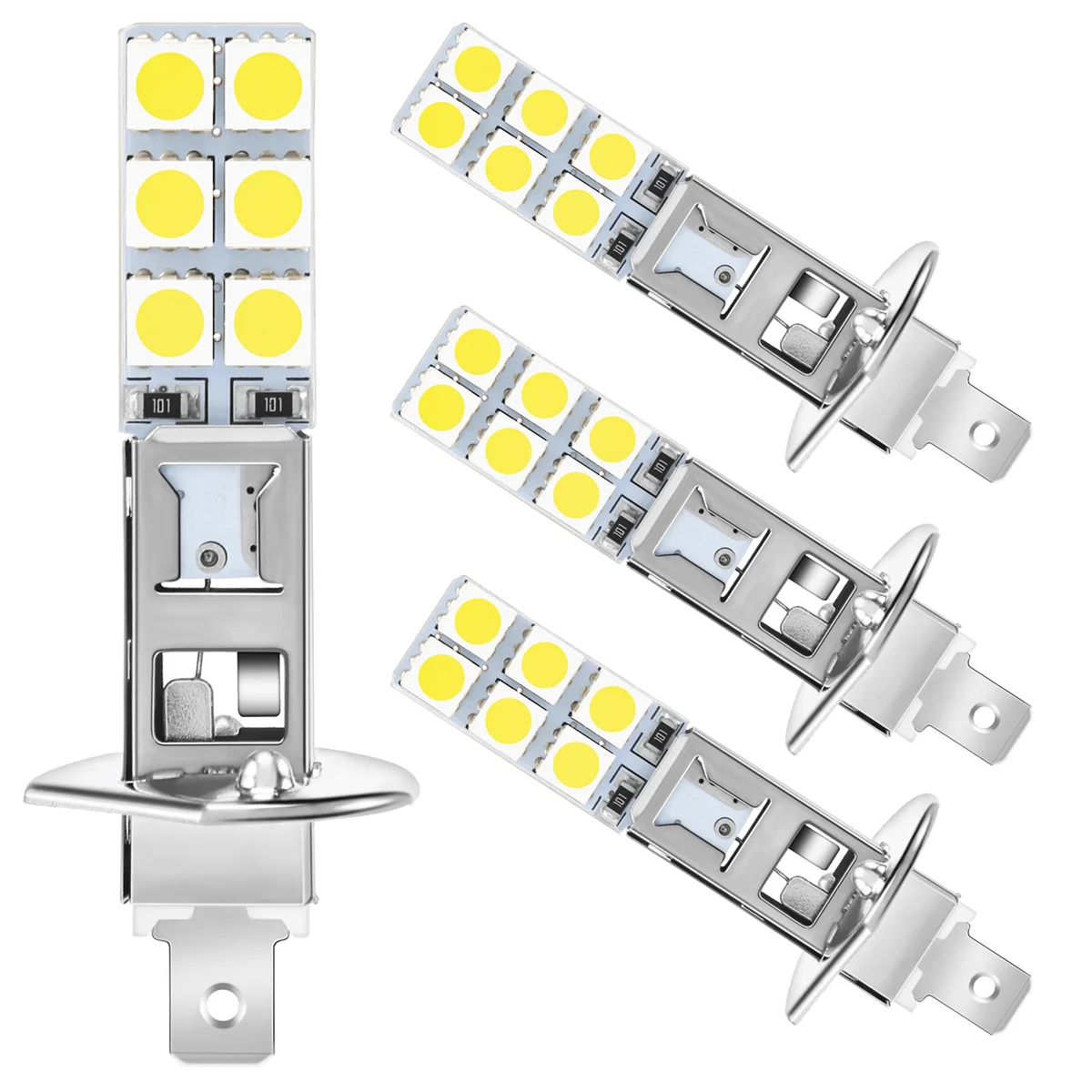 Led Lights Led Bulbs Led Headlights Led Car Lights Led Car Headlights Car Headlamps Hid Headlight Bulbs 4PCS H1 6000K Super White 80W LED Headlight Bulbs Kit Fog Driving Light
