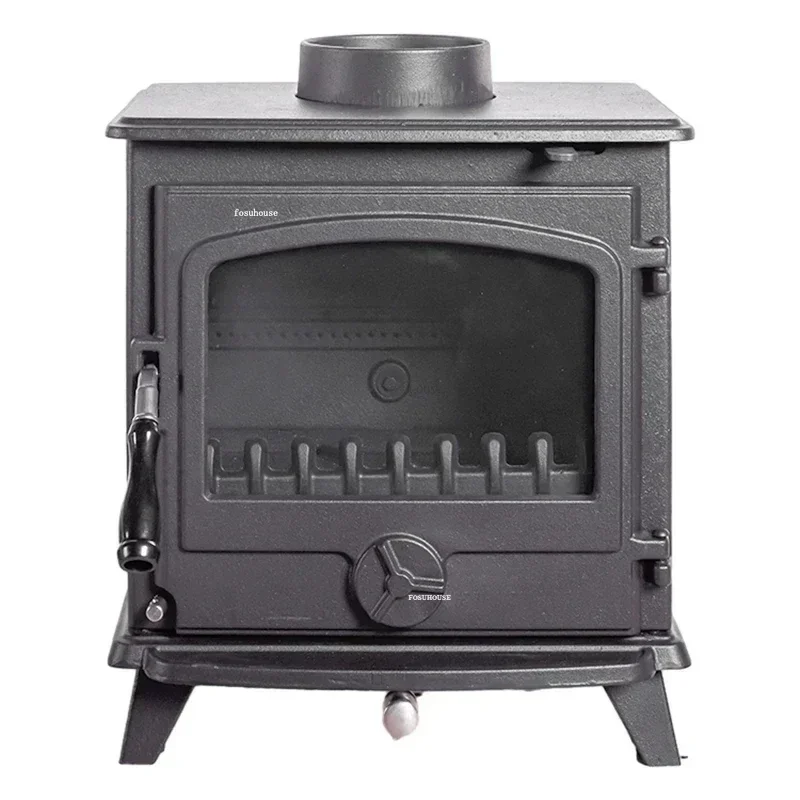 Wood-burning Firewood Heating Stove Cast Iron Real Fire Fireplaces Home Villa Rural Living Room Decor Fireplace z