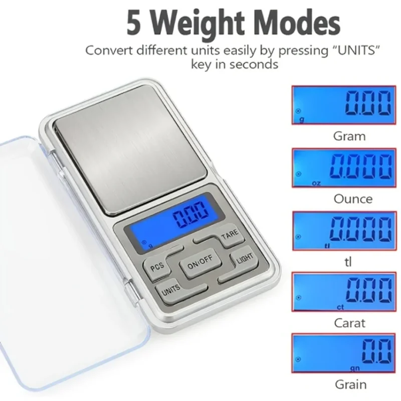 Mini Digital Pocket Scales Jewelry Scales Weight Diamond Balance Kitchen Weighing High Precision Electronic Digital Pocket Scale BEST SELLERS