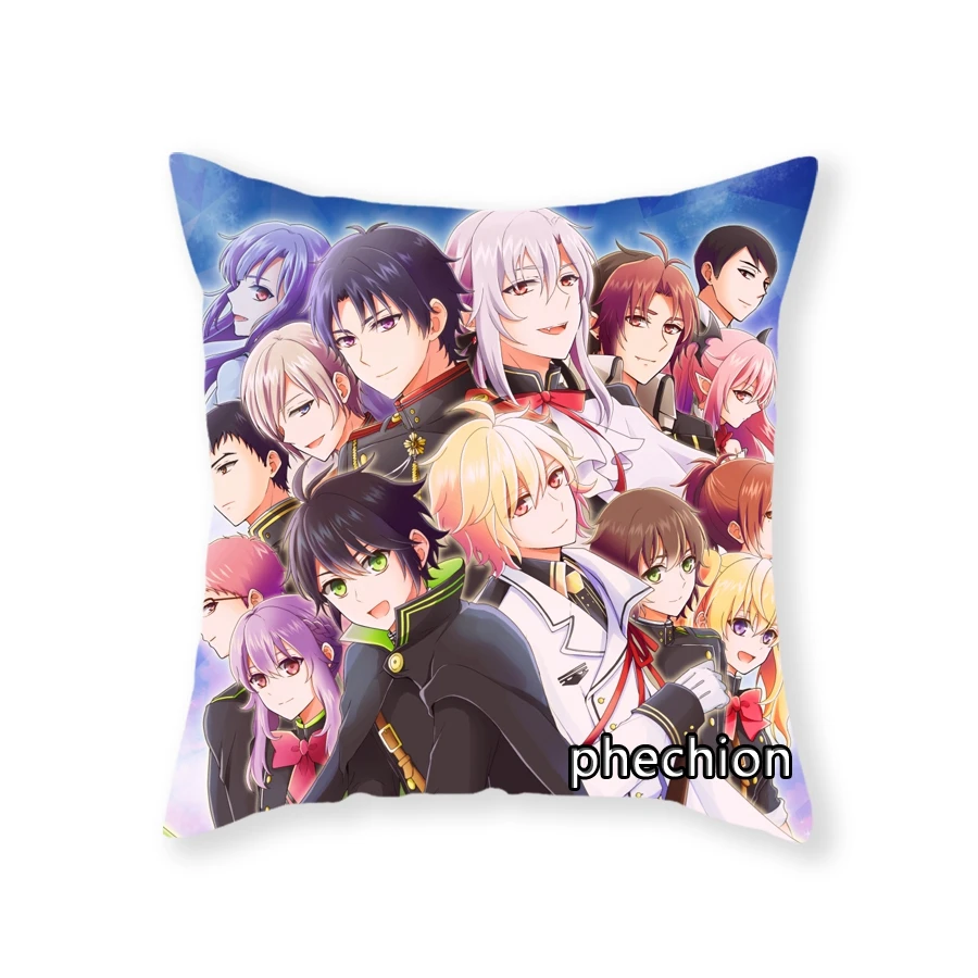 

phechion Anime Seraph of the end 3D Printed Polyester Decorative Pillowcases Throw Pillow Cover Square Zipper Pillow Cases C69