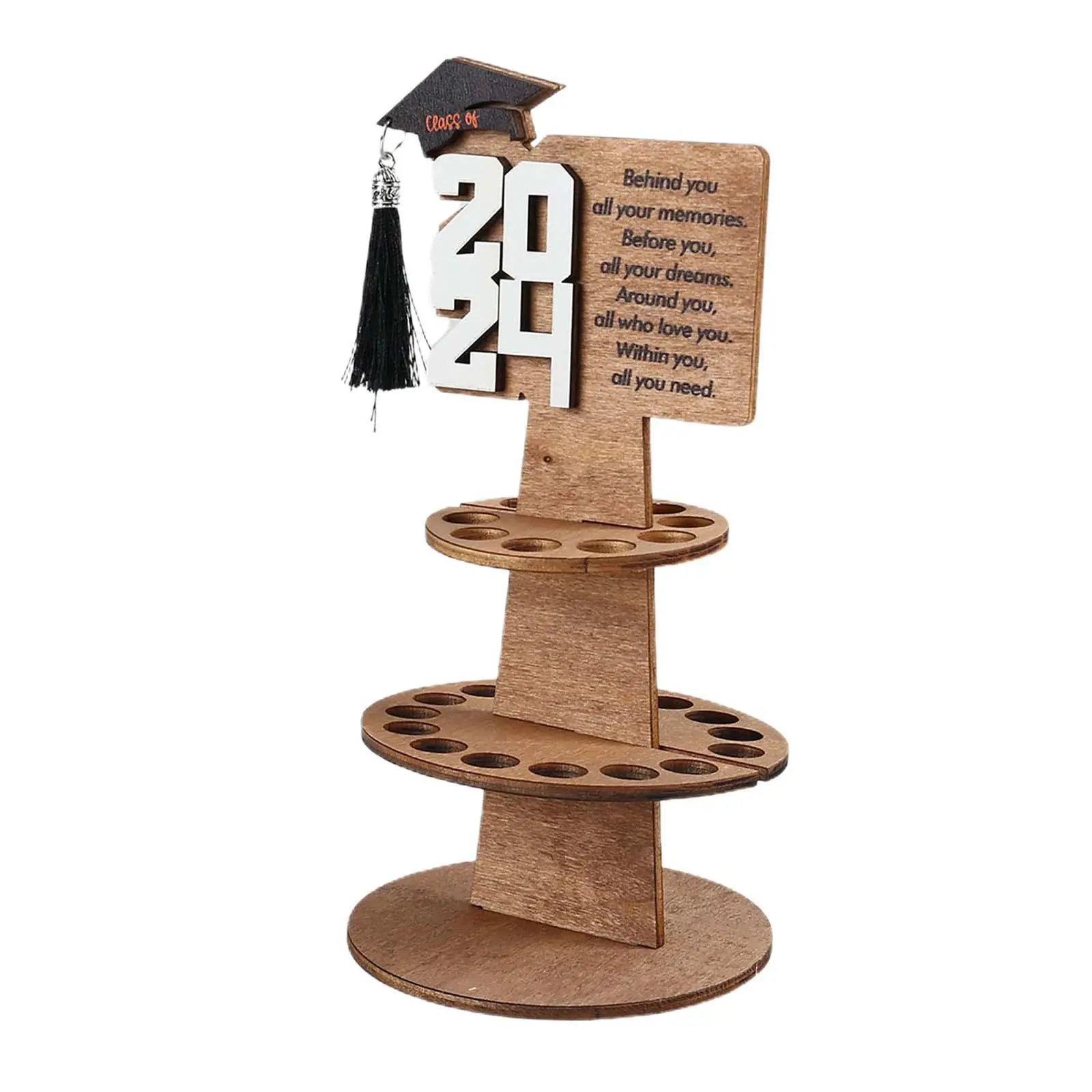 2024 Graduation Gift Money Holder Congrats Graduation Party Supplies Unique with 24 Holes Creative Cash Holder Money Gift Holder