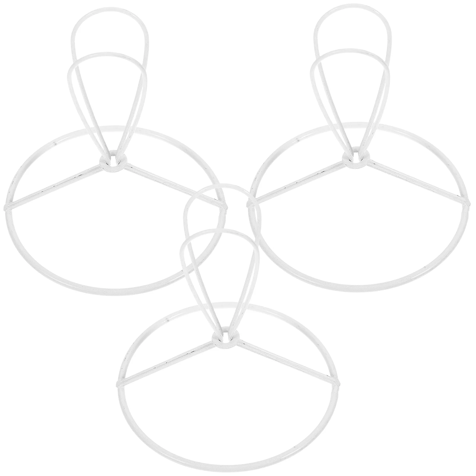

3 Pcs Lamp Shade Supply Shades Shelf Ring Round Bulb Holder Metal Clip Iron Home Decoration Chandeliers