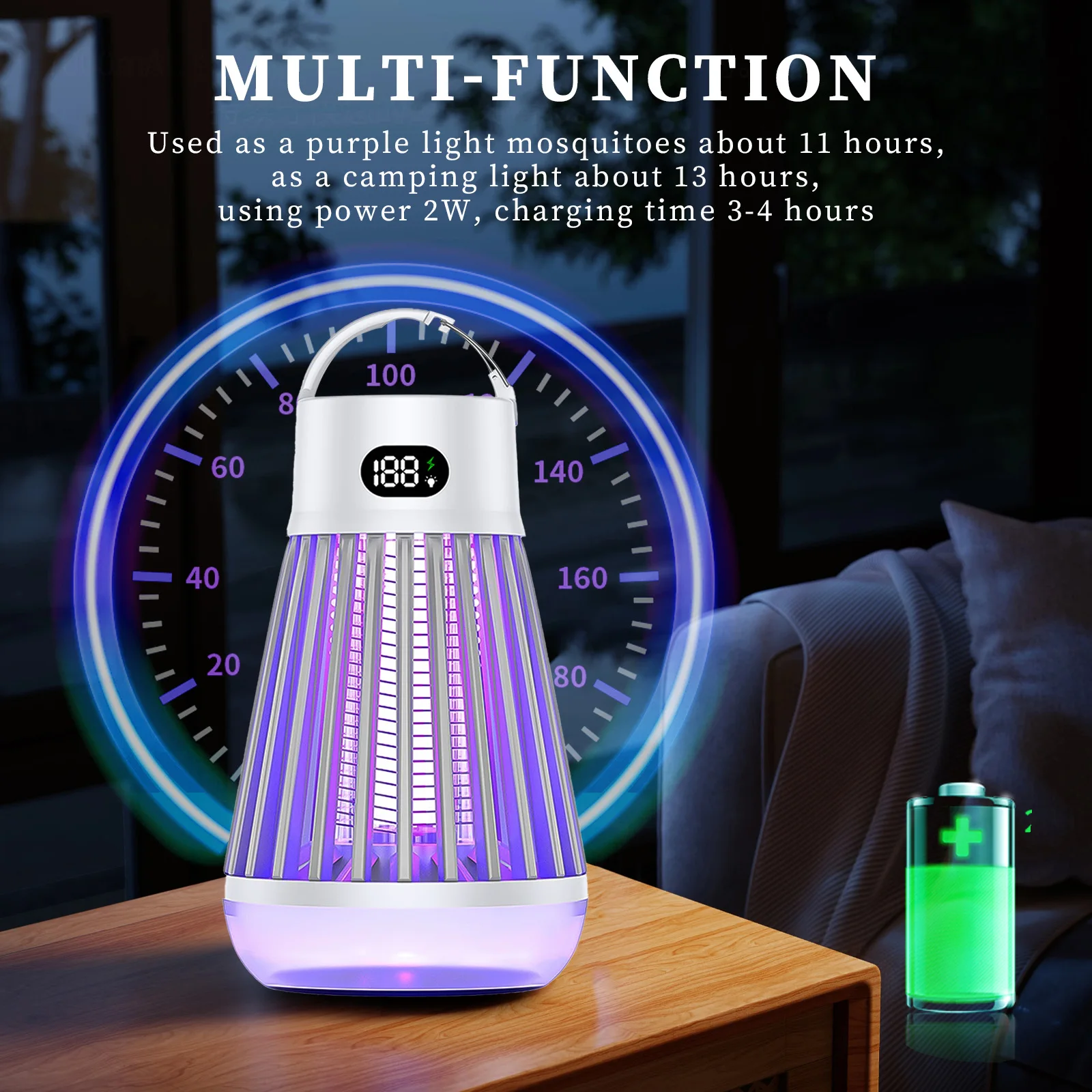 Electric Mosquito Killer Lamp USB Fly Trap Zapper Insect Killer Repellent  Anti Mosquito Trap For Home Bedroom Outdoor Bug Zapper - AliExpress