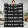 Custom DIY Your Image Super Soft Blanket Add Design Travel Throw Blanket Winter Aesthetic Flannel Bedspread Sofa Bed Cover 1