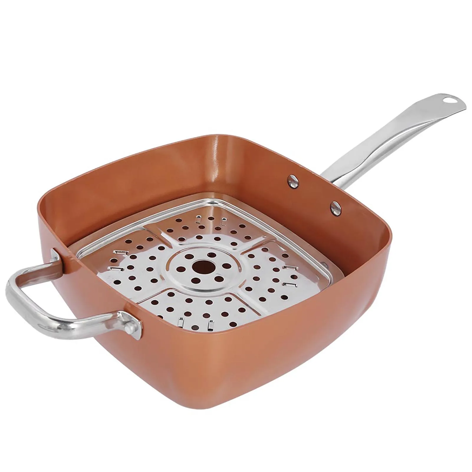 4-Piece Frying Pan Set, 4Pcs/Set Stainless Steel Non‑Stick Frying Pan Multifunctional Saucepan Kitchen Supplies