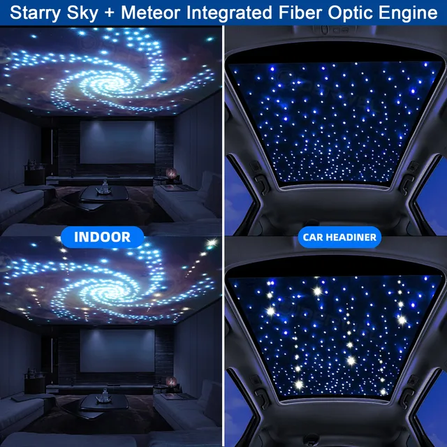 Lunartec Starry Sky Ceiling: Fibreglass RGB LED Starry Sky with Remote  Control and 300 Light Fibres (Starry Sky LED Ceiling) : : Lighting