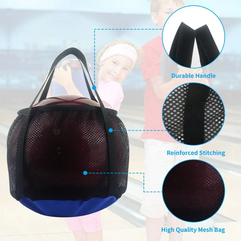 Bowling Mesh Bag Single Ball Tote Bag With Handle Bowling Ball Holder Sports Equipment Storage Net For Gym Outdoor 볼링 가방