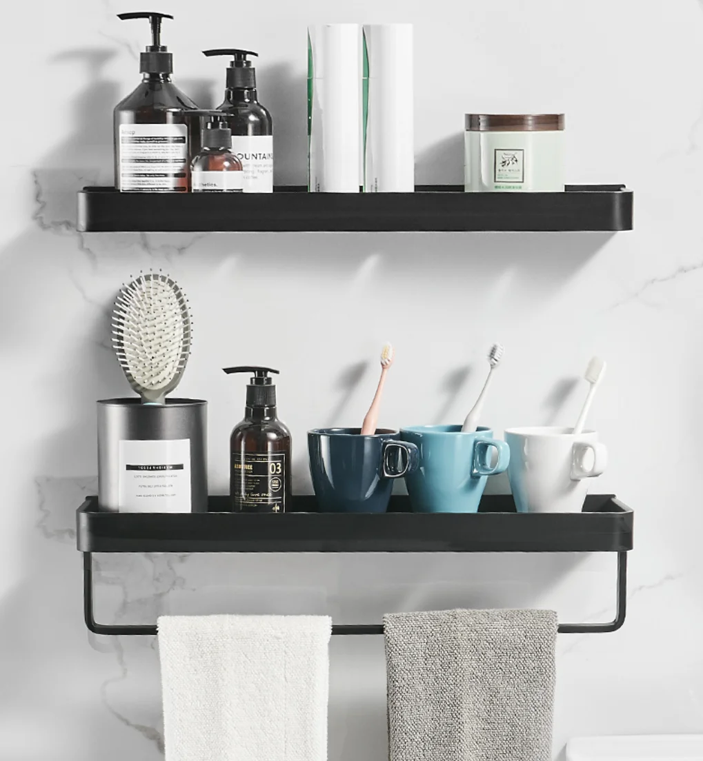 Bathroom Convenience Tool Sturdy Waterproof Stainless Steel Shelves