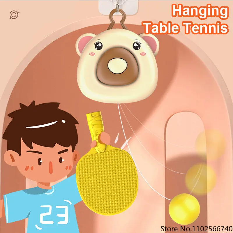 

Kids Hanging Table Tennis Height Adjustable Pingpong Trainer Children Indoor Sport Toys Parent-child Interactive Toy Family Game
