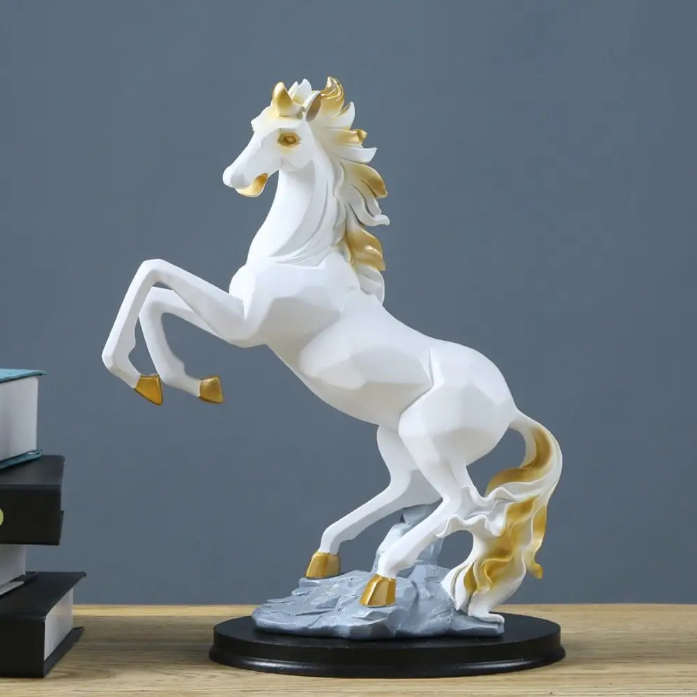 Miniatures Figurine Art Horse Ornament Handicraft Creative Horse Statue Minimalist Modern Animal Sculpture Living Room