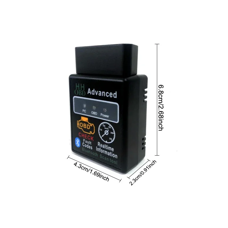 Mini ELM327 OBD2 Code Reader Scanner Bluetooth Car Fault Detector Engine Diagnostic Tool V1.5/V2.1 For Automotive Motorcycle