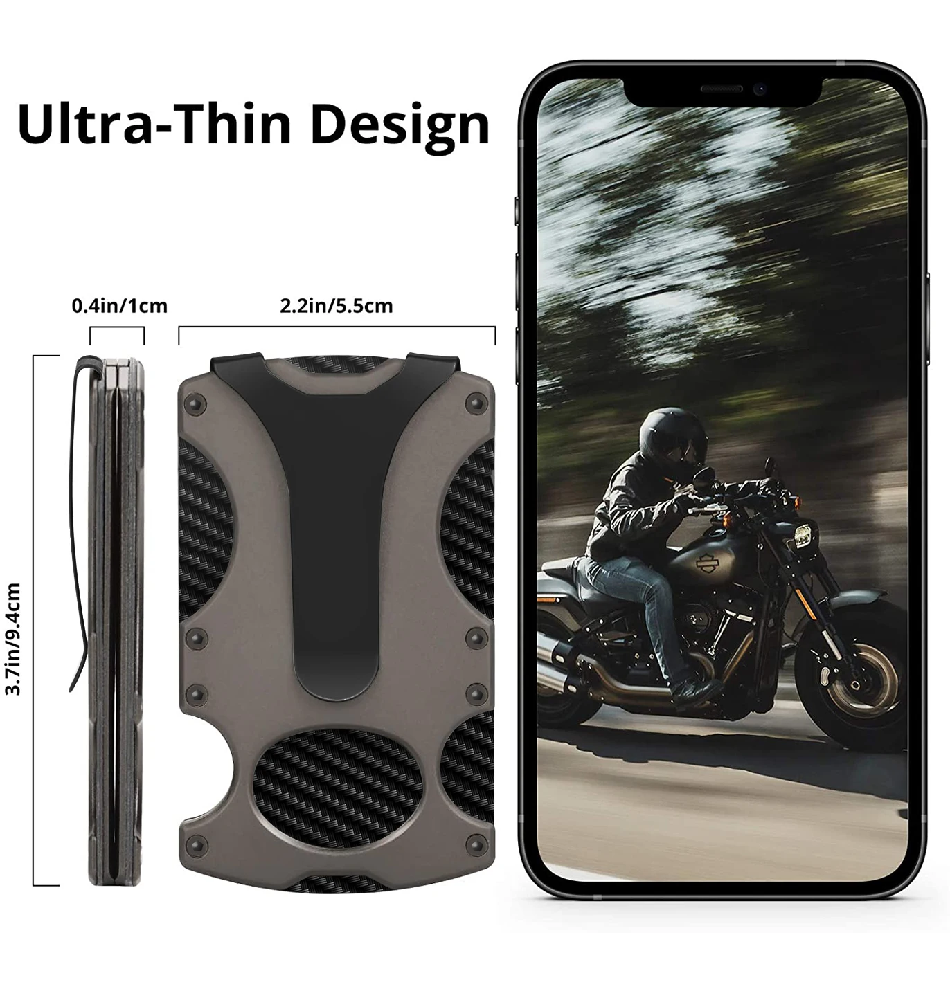 Indispensable New Men Cases Slim Credit Card Holder Aluminium Mini Wallet RFID Anti-theft Protection Metal Money Clip Male