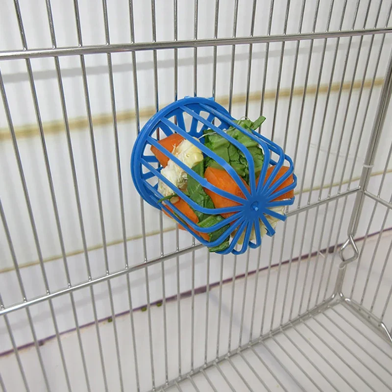 Bird Feeder Parrot Feeder Pet Water Feeder 1pcs Bird Parrot Feeder Cage Fruit Vegetable Holder Cage Accessories Hanging Basket Container Toys Pet Budgie Supplies