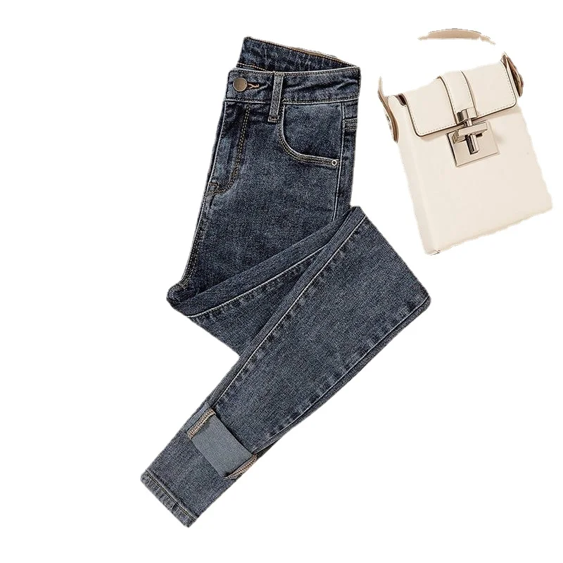 High Waist Jeans Women Autumn New Slim Skinny Pants Spring Casual Girl Denim Trousers Black Female Fashion Stretch Pencil Jeans